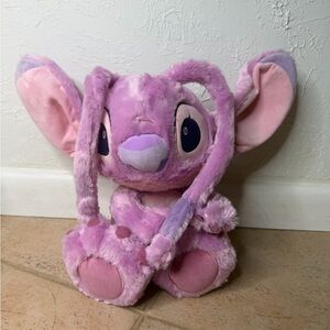 Angel Plush Lilo & Stitch Disney Parks Stuffed Animal Pink Alien Large Big Feet
